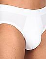 Calvin Klein Underwear Men White Elasticized Waistband Solid Hip Briefs