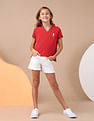 U.S. Polo Assn. Kids Girls Cotton Soccer Style Polo Shirt