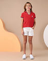 U.S. Polo Assn. Kids Girls Cotton Soccer Style Polo Shirt
