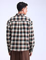 Flying Machine Oversized Twill Plaid Checked Shirt